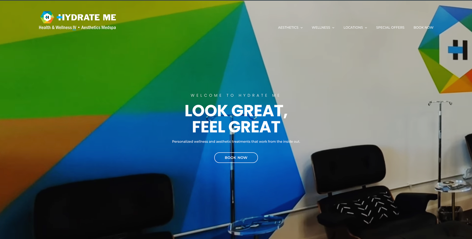 HydrateMe website on a laptop: A conversion-focused build on a lean budget